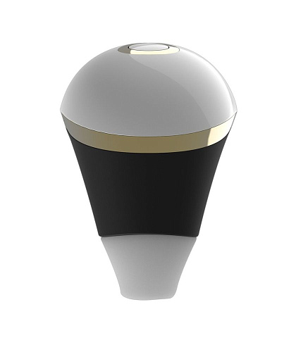 Чёрно-белый бесконтактный стимулятор клитора Womanizer +size 0588628