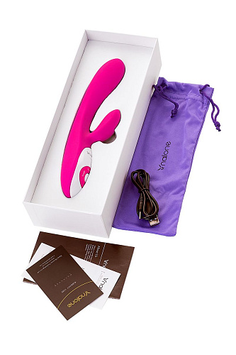 Розовый вибратор с клиторальным стимулятором Nalone Rhythm VS-VR19 (21,6 см)