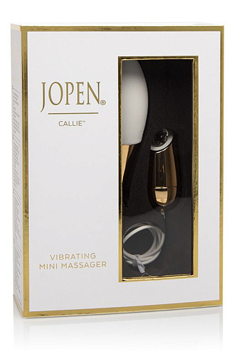 Бело-золотистный вибромассажёр Jopen Vibrating Mini Massager JO-8100-05-3 (10,75 см)