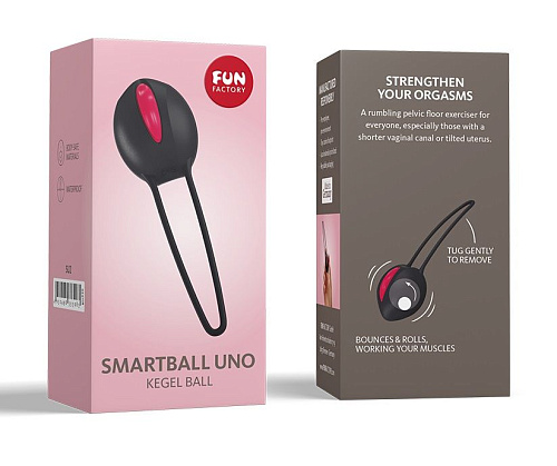 Чёрный вагинальный шарик Fun Factory Smartballs Uno 33308