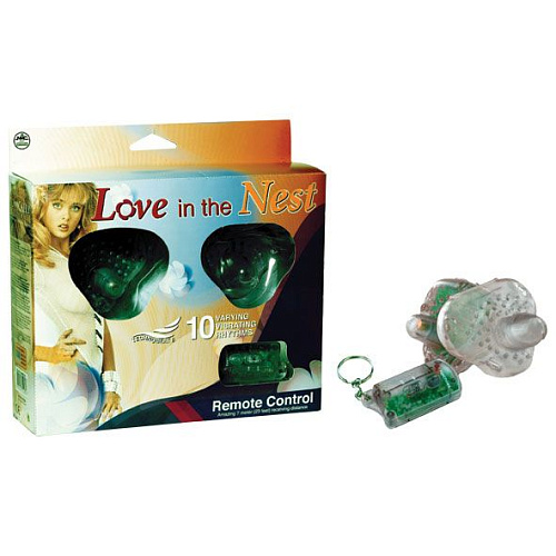 Прозрачный вибростимулятор на эластичных ремешках с дистанционным управлением NMC Love in the nest 190117
