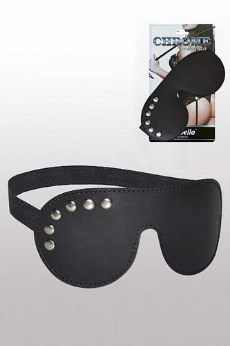 Чёрная кожаная маска Sitabella Sitabella Chrome Collection 3089-1CH