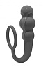 Серое эрекционное кольцо с анальным стимулятором Lola toys Legend  8001-02Lola