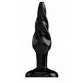 Чёрная анальная пробка Shots Media BV Butt Plug Rounded 3 Inch PLU004BLK (7,6 см)