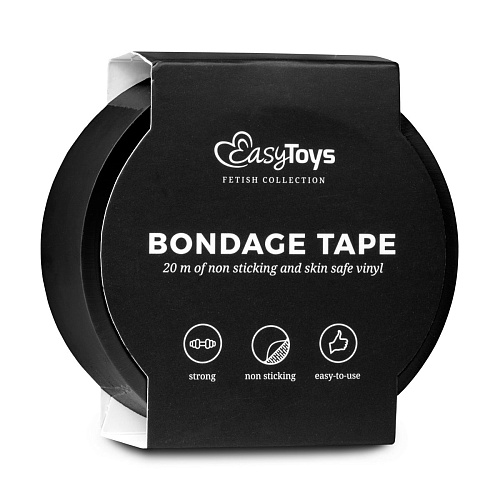 Чёрная лента для бондажа EDC Wholesale Easytoys Bondage Tape ET245BLK