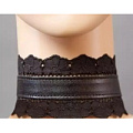 Чёрный ошейник с чёрным кружевом Подиум Р2014