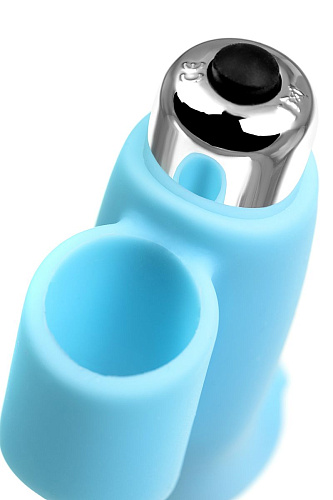 Голубая вибронасадка на палец для точки G JOS DANKO 782007 (9,5 см)