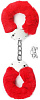 Наручники в красной меховой опушке Lovetoy LV1501 red