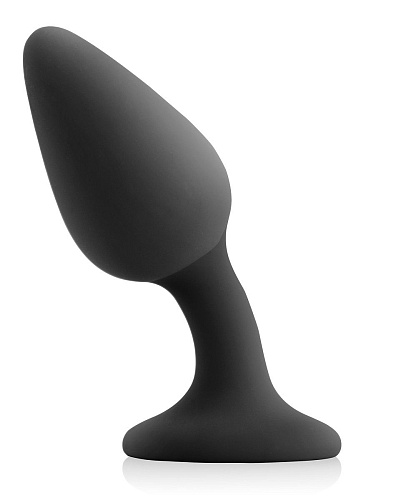 Чёрная анальная пробка со смещённым центром тяжести NS Novelties Renegade Knock Knock Plug NSN-1107-23 (11,9 см)