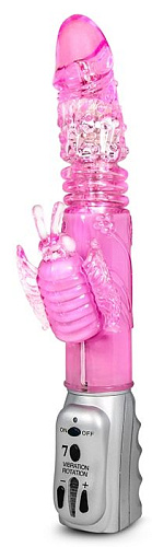 Розовый вибромассажёр Blush Novelties Butterfly Stroker BL-29530 (29,8 см)