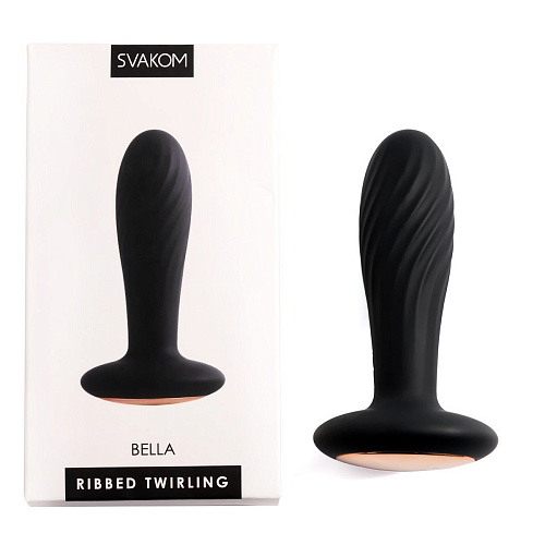 Чёрная анальная пробка Svakom Bella Black S-23B (11,3 см)