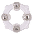 Прозрачное эрекционное кольцо с бусинам Seven Creations Stud Ring 21-82CL BCD