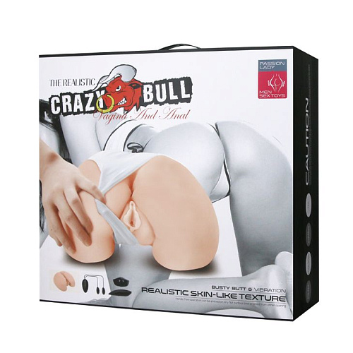Телесные вагина и анус с вибрацией Baile CrazyBull Vagina and Anal BM-009023Z-1