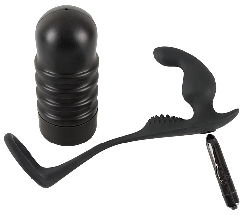 Чёрный мастурбатор с анальной вибровтулкой Orion The Surge 0592846