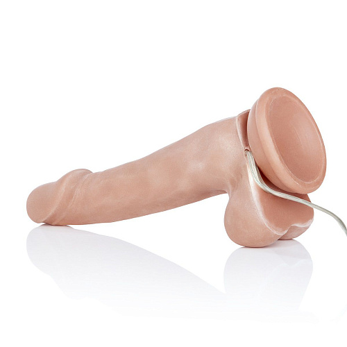 Реалистичный вибратор телесного цвета с вибрацией California Exotic Novelties Rotating 12-Function Emperor Dong SE-0131-55-2 (15,3 см)