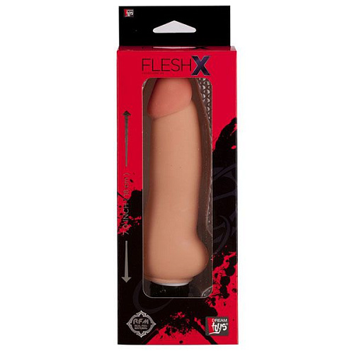 Реалистичный вибромассажёр телесного цвета Dream Toys REALSTUFF 7INCH VIBRATOR FLESH 20697 (16,5 см)