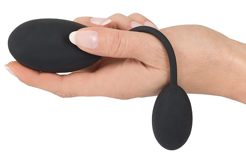 Чёрные яички на гибкой связке Orion Pussy Ass Balls 05349430000