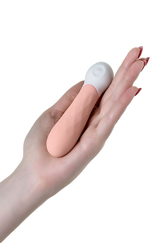 Нежно-розовый мини-вибратор с рельефом S-HANDE MINI 3 SHD-050-3P (11,8 см)