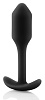 Чёрная пробка для ношения b-Vibe Snug Plug 1 V-007-BLK (9,4 см)