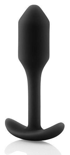 Чёрная пробка для ношения b-Vibe Snug Plug 1 V-007-BLK (9,4 см)