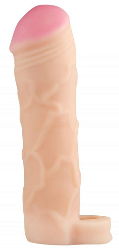 Телесный реалистичный фаллоудлинитель с петлёй Сумерки богов 1101-09 BX DD (16 см)