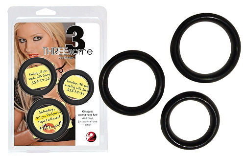 Набор из 3 чёрных эрекционных колец Orion 0501077