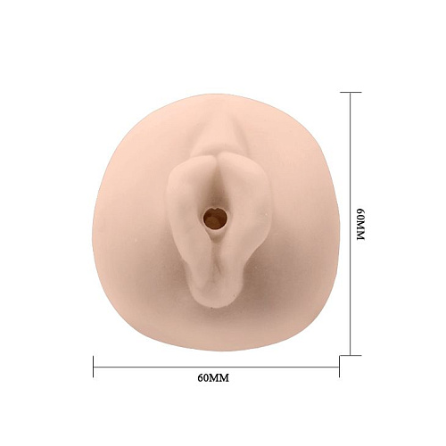 Упругий мастурбатор-вагина телесного цвета Baile BM-009158N