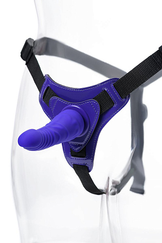 Фиолетовый силиконовый страпон A-toys 762003 (14,5 см)