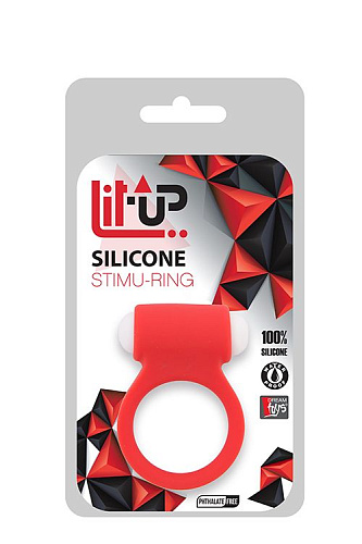 Красное эрекционное виброкольцо Dream Toys LIT-UP SILICONE STIMU RING 3 RED 21159