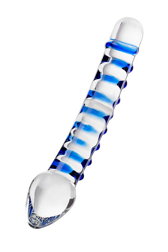 Двусторонний прозрачный фаллос из стекла Sexus 912049