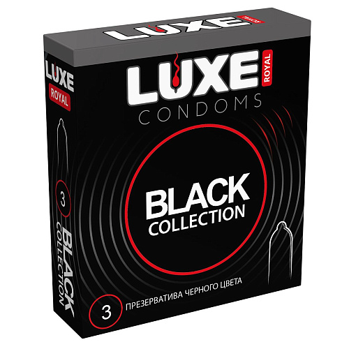 Чёрные презервативы Luxe Royal Black Collection №3 (3 шт)