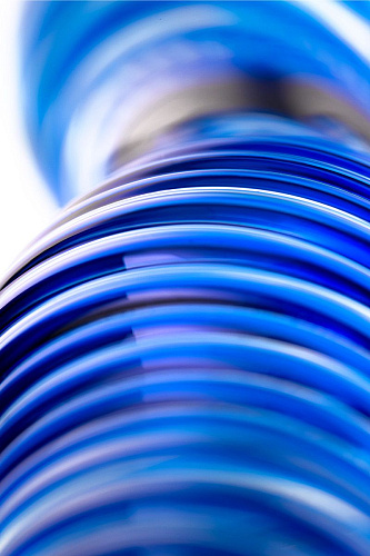 Большая синяя стеклянная пробка для анальной стимуляции Sexus Glass 912150 (17 см)