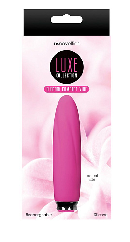 Перезаряжаемый розовый вибромассажёр NS Novelties Luxe Compact Vibe Electra NSN-0207-34 (10,8 см)