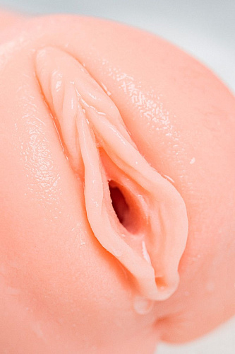 Телесный вибромастурбатор-вагина с рельефом KOKOS EMILY AUTO M03-001-09DV