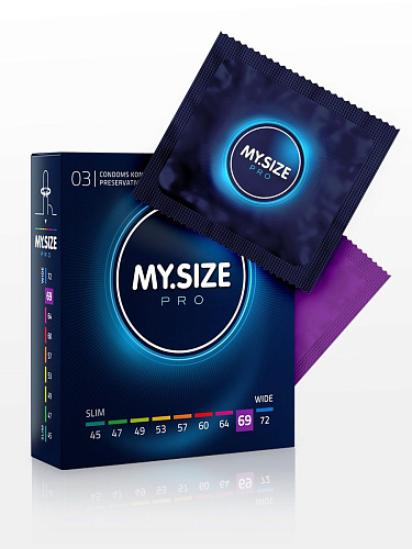 Прозорачные презервативы R S GmbH MY.SIZE №3 (3 шт, размер 69)