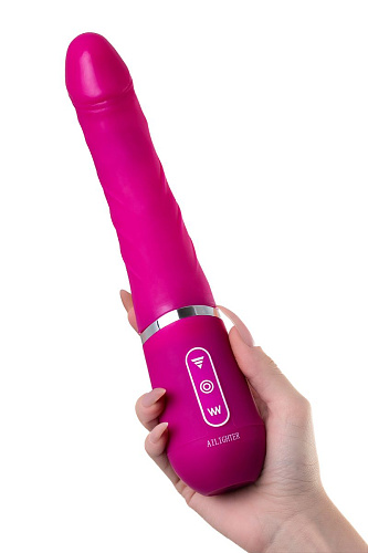 Розовый нереалистичный вибратор Ailighter Smart Telescopic Lover 191524 (27,1 см)