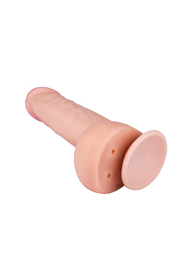 Телесный фаллоимитатор на присоске средних размеров LOVETOY (А-Полимер) 813500 (18,2 см)