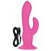Розовый двухголовый вибратор-насадка California Exotic Novelties Rechargeable Love Rider Wireless Pleaser SE-1498-93-3 (19 см)
