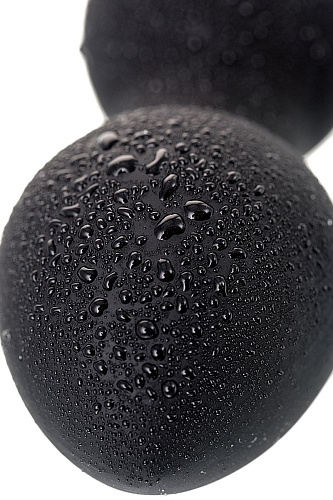 Чёрная анальная цепочка с вибрацией A-toys 761304 (34 см)