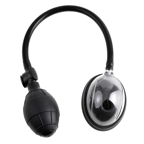 Вакуумная помпа церного цвета  для клитора и вагины Pipedream Mini Pussy Pump PD3232-23