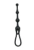 Чёрная анальная цепочка с петлёй Seven Creations 18-49BLK (19 см)