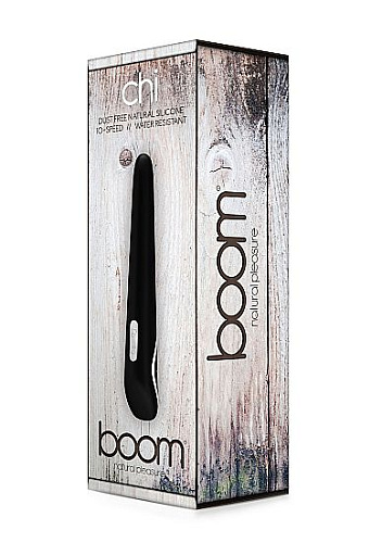 Чёрный вибратор Shots Media BV Chi BOOM009BLK (19,5 см)