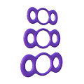 Набор из трех фиолетовых эрекционных колец Pipedream 3-Ring Quick Release Trainer PD5814-12