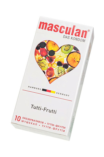 Жёлтые презервативы с фруктовым ароматом Masculan Ultra 1 Tutti-Frutti №10 (10 шт)