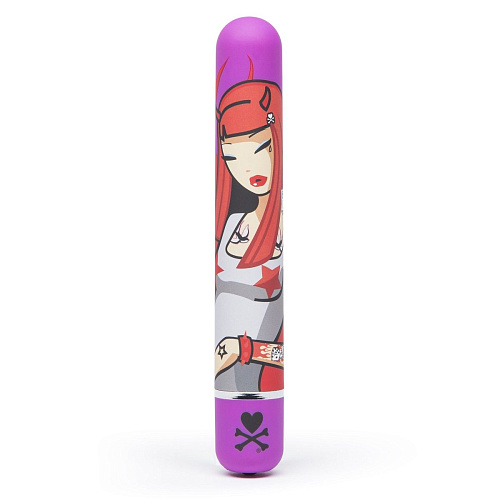 Фиолетовый вибратор с принтом Tokidoki CLASSIC VIBRATOR PURPLE DEVIL WOMANE27702 (18,4 см)
