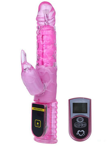 Розовый виброкомпьютер с дистанционным пультом Eroticon Agent 007 30403 (26 см)