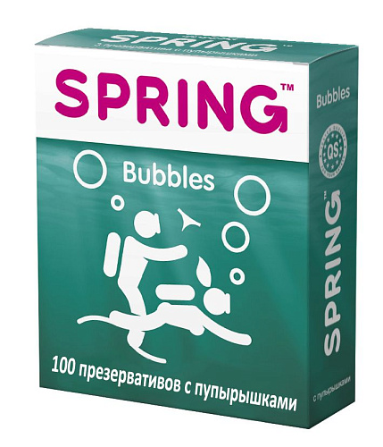Презервативы с пупырышками SPRING BUBBLES №100 (100 шт)
