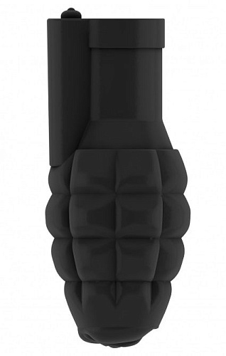 Чёрный мастурбатор-граната с вибрацией Shots Media BV Stroker No.22 SON022BLK