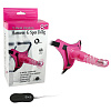 Розовый страпон на трусиках с вибрацией Howells 10Mode Vibrations Harness-G spot Dong 92003pink (18,7 см)