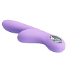 Сиреневый вибратор с клиторальной щёточкой Baile Carol BI-014571-2 (19 см)